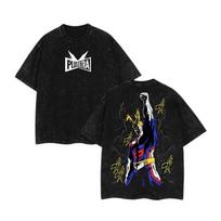 Anime My Hero Academia Go Beyond Plus Ultra T-Shirts Men Women Harajuku Fashion Manga T-shirt Loose Casual Cotton O-Neck T Shirt M black