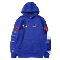 Naruto Anime Men's Fleece Hoodie - Trendy Long Sleeve for All Seasons S blue