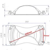 1PC DJ Speaker Phase Plug Geo S12 S10 S8 System For Line Array Woofer Professional Audio Loudspeaker Public Address System 260mm gray