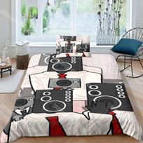 Fashion Game Skibidi Toilet Bedding Set Single Twin Full Queen King Size Bed Set Kids Bedroom Duvetcover Sets Bed Sheet Set EU Single(90x200cm)