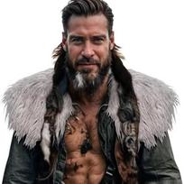 Men's viking medieval fur collar shawl halloween cos anime costume warrior fur cape black