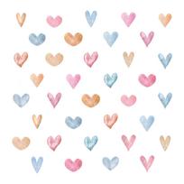 Bohemian Watercolor Heart Wall Stickers, Self-Adhesive Decals for, Nursery, Living Room, Wall Decor One Size beige