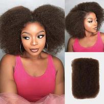 Brazilijos QVR Afro Kinky Sruogos Žmogaus Plaukai Pynimui Dreadlock Plaukams 50g/vnt Merginos Natūralūs Rudi Remy Žmogaus Plaukai Debut Priauginimui 12inches brown