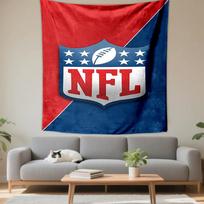 NFL Logo Design, Red and Blue Theme Patterned tapestry for bedroom and living room home decor 150x200cm(59x78in)