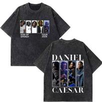 Daniel Caesar Son of Spergy Tour 2026 Graphic Vintage Washed T Shirt Men Women Fashion T-shirts Casual Cotton Harajuku T-shirts L black