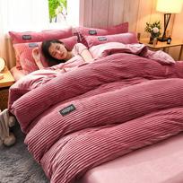 Solid Color Velvet Duvet Cover Winter Warmth Thick Bedding Set Double Quilt Cover Twin Queen King Comforter Cover 150×200 pillowcaseX2