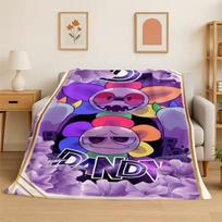 Žaidimo Dandy Pasaulis Animacinis Minkštas Flanelinis Antklodė, Šilta Jauki Antklodė Lovai, Foteliui, Sofai, Miegamajam, Svetainei, Kelionei, Stovyklavimui 100x130cm blue