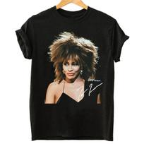 Tina Turner Signature Mens Ladies Men T Shirt XL juoda