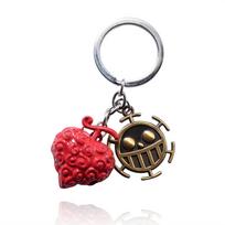 One Piece Devil Fruit Keychain & Zoro Metal Pendant Set Notice: Assembly gap present black
