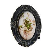 Display Frame for Family Photos, Molded Body with Aged Dark Finish for Desk Entryway Study and Shelf Styling Use