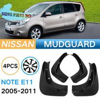 4Pcs Mud Flaps Splash Guards For Nissan Note E11 2004-2011 Front Rear Fender Mudguards Car Styling Auto Accessories Parts