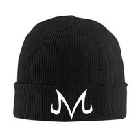 Majin Buu Print Bonnet Hats Unisex Elastic Knit Hat Winter Warm Skullies Beanies Cap Head Wrap Caps for Travel Outdoor Camping One Size black