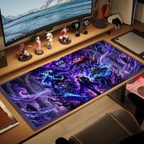 Solo leveling Igris spalvos pelės kilimėlis Didelė žaidimų stalo pagalvėlė Neslystantis nešiojamojo kompiuterio, planšetės didelis pelės kilimėlis XXL kilimėlis Mini kompiuterio žaidimų kilimėlis su užrakintu kraštu 40cmx90cm(15.7x35.4inch)