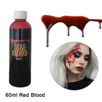 Halloween Horror Fake Blood Prop 30/60/100/20ml Cosplay Cosmetics Artificial Plasma Party Supplies Pranks DIY Halloween Supplies 5 60ml Red Blood