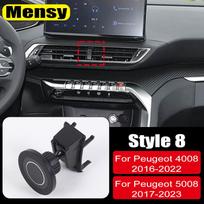 Car Mobile Phone Holder for Dashboard Air Vent Phone Mount For Peugeot 308 3008 4008 5008 Car Accessories Style 8