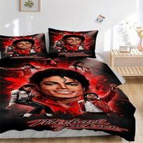 Michael Jackson Passion Print 3Pcs Bedding Setduvet Cover With 2 Bedropillowcase Home Birthday Gift 135cmx200cm