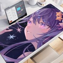 Oshi No Ko Hoshino Ai Speed Locking Edge Large XXL Computer Mouse Pad Gamer Desk Mat Mousepad Keyboard Cute Mause Mat Mause Pads 400x900x2MM