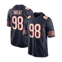 Custom Embroidered NFL Football Jersey Men Women D.J. Moore Chicago Bears 2 98 Sportswear Fall Winter XXXL