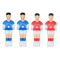 4x Foosball Men Replacement Set, Soccer Table Player Parts, Mini Football Players beige