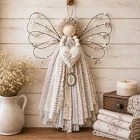 Išpjauti audiniai Angelas Audinys Kabantis Pasidaryk pats Amatų rinkinys Sagos Angelas Medžiagų rinkinys Kalėdos Style5