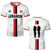 Unisex Lebanon Football Jersey T Shirts Adult & womens Oversized Digital 3d Print Sports Soccer Uniforms Men's Lebanese Flag Clothing GYM 5XL red