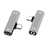 C tipo USB C iki 3,5 mm Aux garso kabelis Ausinės Išorinis mikrofonas Garso lizdas Ausinių mikrofono adapteris Silver