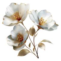 Gold Border Floral Wall Stickers, Modern Self-Adhesive Decals for Living Room Bedroom Entryway Decor One Size beige