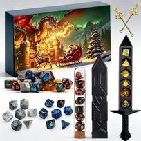 Dungeons And Dragons Plastic Dice Set Adventure Calendar With Hidden Mystery Dice For Tabletop Gaming Style E