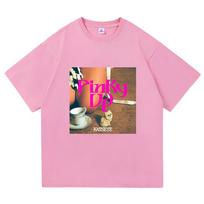 KATSEYE PINKY UP Graphic T Shirts Fashion Men Women O-Neck Short Sleeve Casual Tees Hip Hop Casual Streetwear L pink