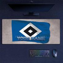 Custom Name,Hamburger SV Mouse Pad, Large Gaming Desk Mat, Non-slip XXL Mousepad for Laptop & Tablet, Mini PC Playmat with Stitched Edges 50cmx100cm(19.6x39.4inch)