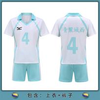 Volleyball Less Clothing Yinkoma High School Short Sleeve Aoba City Shiratozawa Sports Jerseys Volleyball Clothing Set XXL