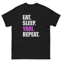 Eat Sleep Yaoi Repeat Tee – Funny BL Manga Fan Unisex Shirt L white