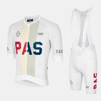 PAS Cycling Jersey Set Short Sleeve Road Bike Simple Solid Stretch Bib Men 3XL