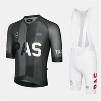 PAS Cycling Jersey Set Short Sleeve Road Bike Simple Solid Stretch Bib Men S