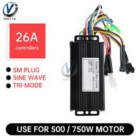 24V 36V 48V 26A 500/750W DC Brushless Motor Controller Sine Wave E-bike Speed Controller for E-Scooter Electric Motorcycle