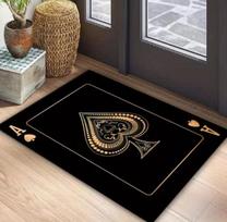 Spades A Poker Card Design Floor Mat with Accents Decorating Carpets In Living Rooms Bedrooms Offices and Outdoor Spaces 43X120CM
