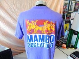 Vintage 90s Mambo Surf tee purple T Shirt Size L Dog Eat Dog graphic 150 blue