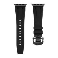 Sports Silicone Band For Apple Watch Ultra 49mm Series 9 8 7 45mm 6 SE 5 4 44mm 40mm 41mm For iWatch AP Soft Rubber Strap Correa 38mm 40mm 41mm black