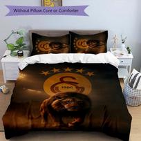 Galatasaray 3pcs Bedding Set Duvet Cover Closure Includes 1 Duvet Cover & 2 Pillowcases for All Seasons Bedroom Home Dorm Decor 140cmx210cm