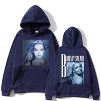 Britney Spears Portrait Graphic Hoodie Men Women Long Sleeve Pullover Hooded Sweatshirt Front and Back Print Fan Merch XL black