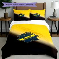 3pcs Duvet Cover Set (1*Duvet Cover + 2*Pillowcase, Without Core), AIK Fotboll Print Bedding Set, Bedroom Decor, All‑Season, Birthday Gift 135cmx200cm