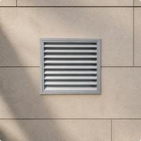 Louvered Ventilation Grille Weather-Resistant Aluminum Vent Cover Wall gray