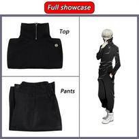 2026 New Anime Jujutsu Kaisen Toge Inumaki Cosplay Costume Wig Top Pants School Uniform Men Women XXXL black