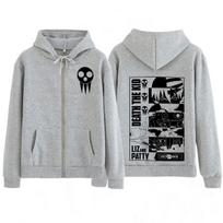 Apanese Anime Soul Eater Death The Kid Zipper Hoodies Men Women Funny Style Sweatshirt Long Sleeves Pullovers Winter Fleece Tops L black
