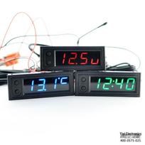 3-in-1 LED Car Clock Night Light, Thermometer & Voltmeter Module 0.39 inch