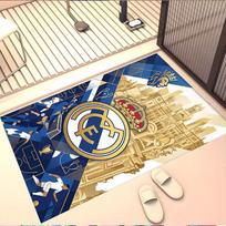Real Madrid Football Print Rug, Washable Floor Carpet, For Entryway Dorm Laundry Room Office Study, Home Decor Birthday Christmas Gift 50cmx80cm