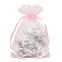Organza maišelių rinkinys,  Tamsiai Rožinė