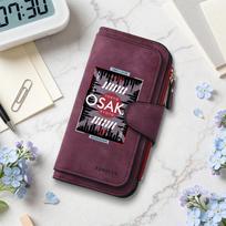 Osaka City Fashion Long Wallet Casual Stylish Multi Slot Card Holder Travel Purse