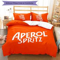 3pcs Aperol Spritz pattern bedding set duvet cover set includes duvet cover &pillowcases,perfect all season bedroom decoration&gift 135cmx200cm