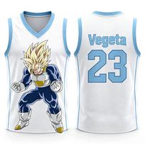 Dragon Ball Vegeta Super Saiyan Basketball Jersey Men 3D Print Family Matching Outfits Sports Vest Anime Streetwear Tank Top Tee L